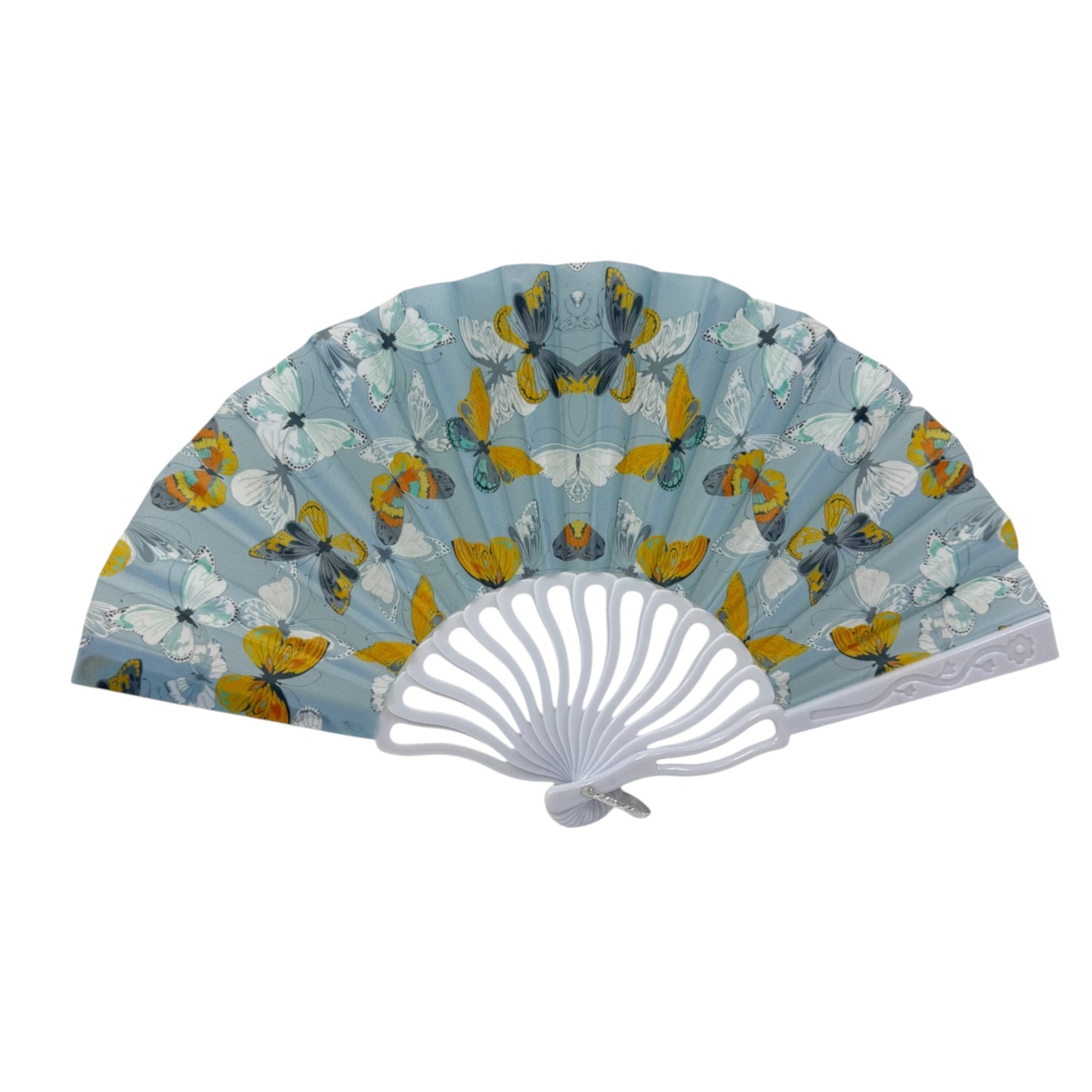 Multi Floral Butterfly Hand Held Folding Fan FN0437 (12PC)