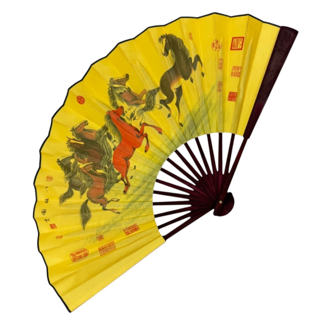 Chinese Vintage Oriental Hand Held Folding Fan FN0571. (12PC)