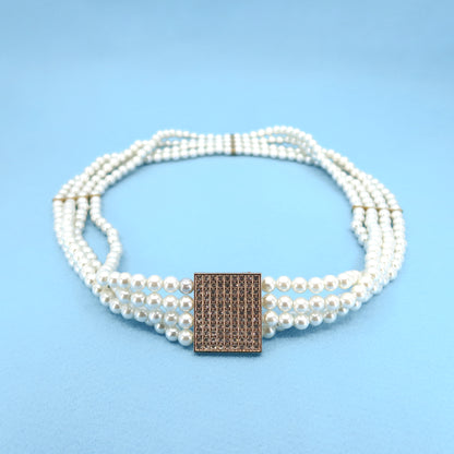 Pearl N Rhinestone Square Buckle Belt BT0506-10 (4PC)