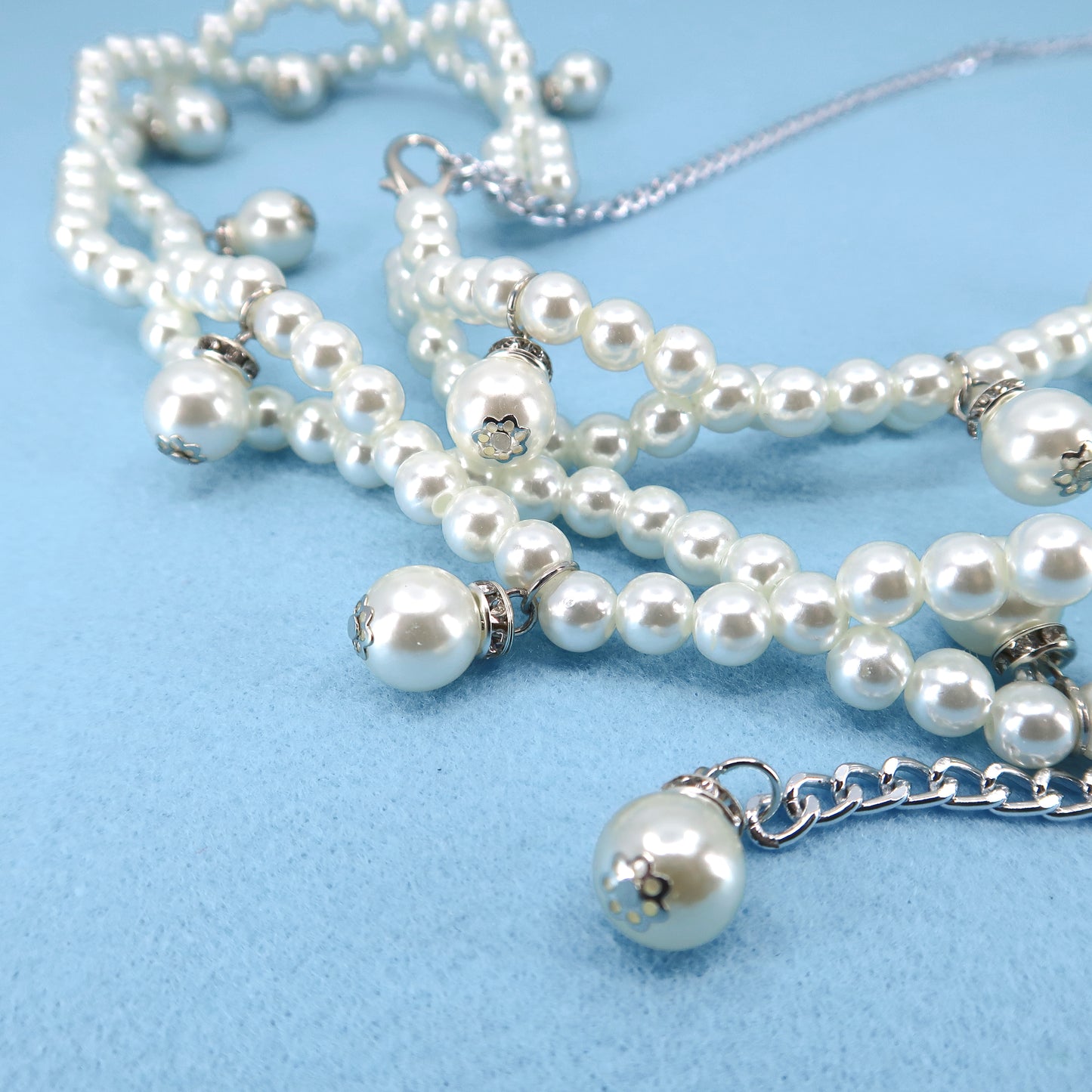 Pearl Infinity Pattern Chain Belt BT0506-18 (4PC)