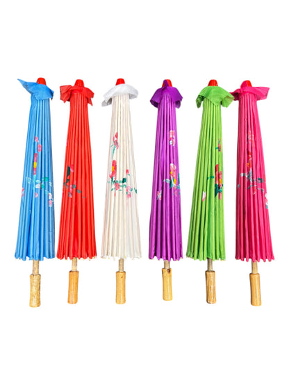 Traditional Floral Sunshade Oil Cloth Paper Umbrella UM5044 (12PC)