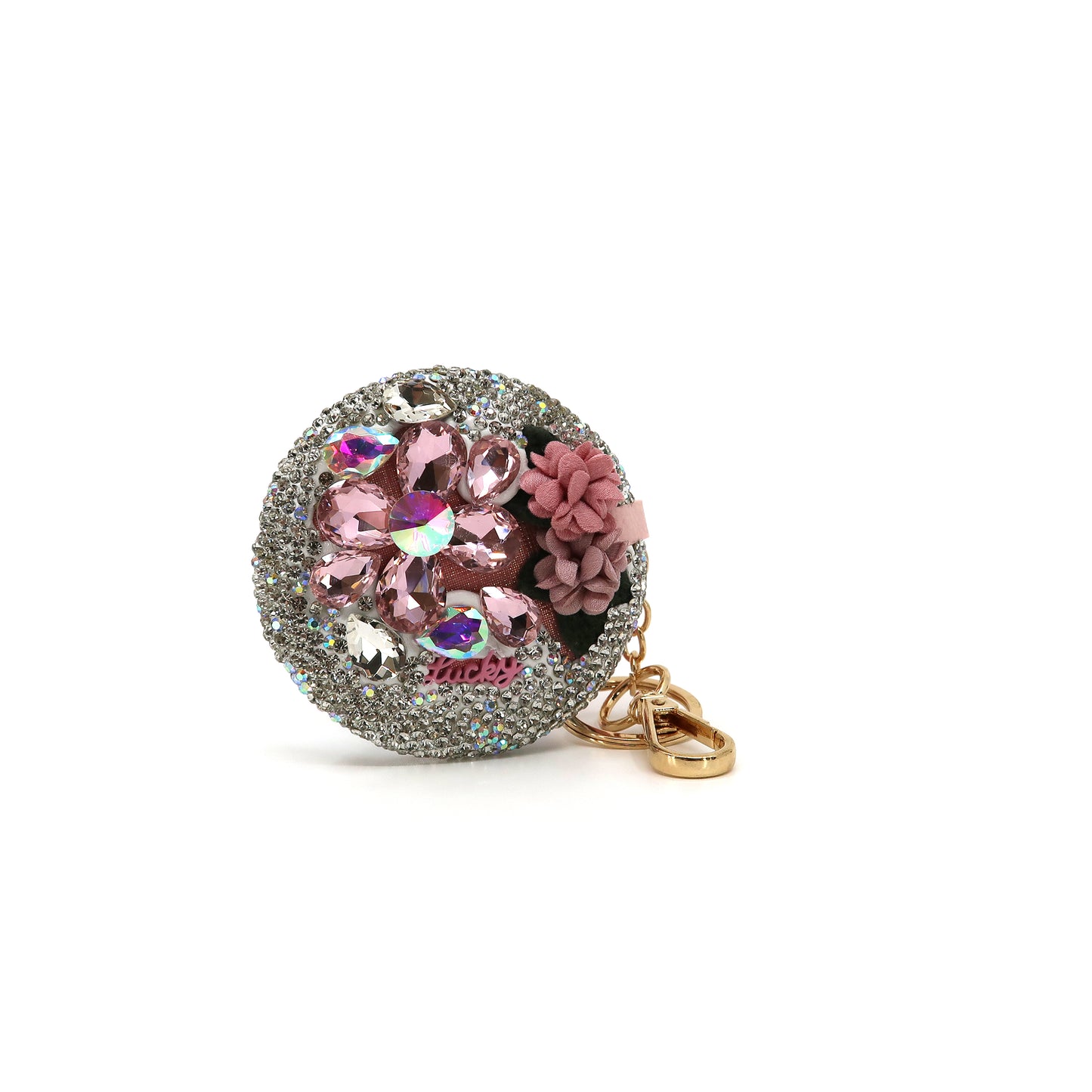 CRYSTAL FLOWER MIRROR KEY CHAIN 3222-47 (6PC)