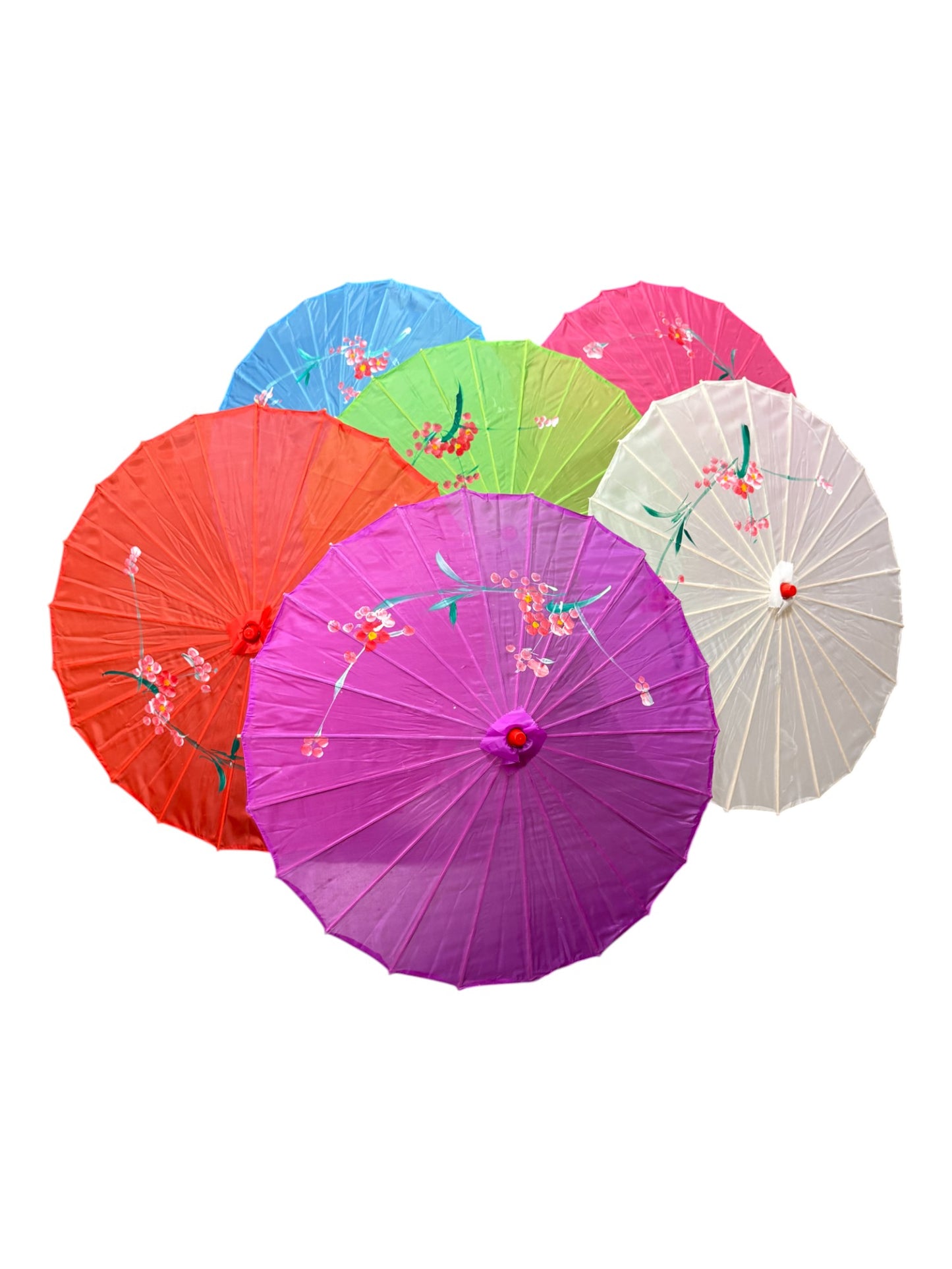 Traditional Floral Sunshade Oil Cloth Paper Umbrella UM5044 (12PC)