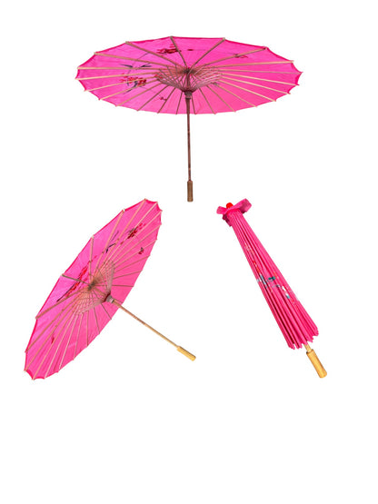 Traditional Floral Sunshade Oil Cloth Paper Umbrella UM5044 (12PC)