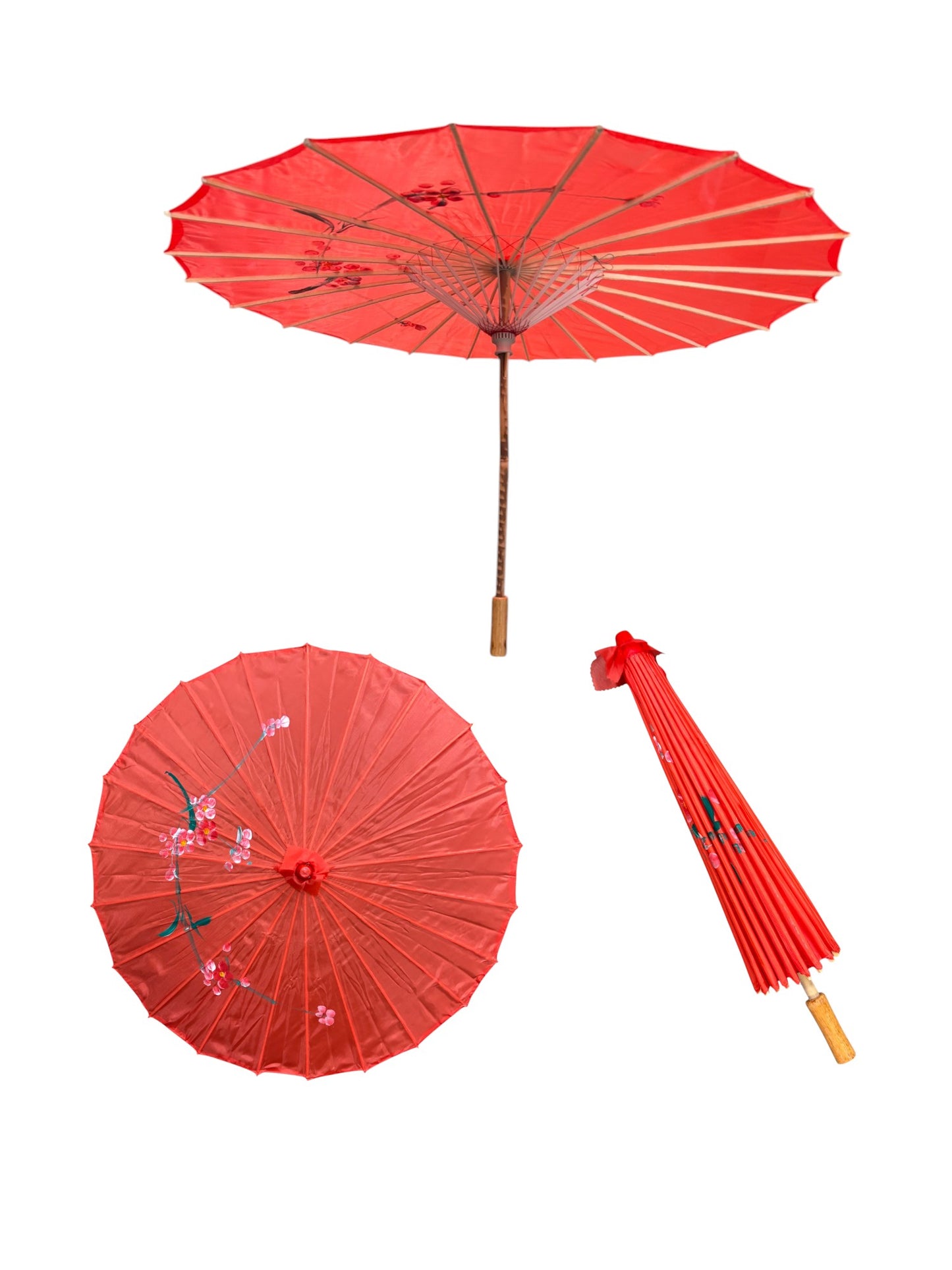 Traditional Floral Sunshade Oil Cloth Paper Umbrella UM5044 (12PC)