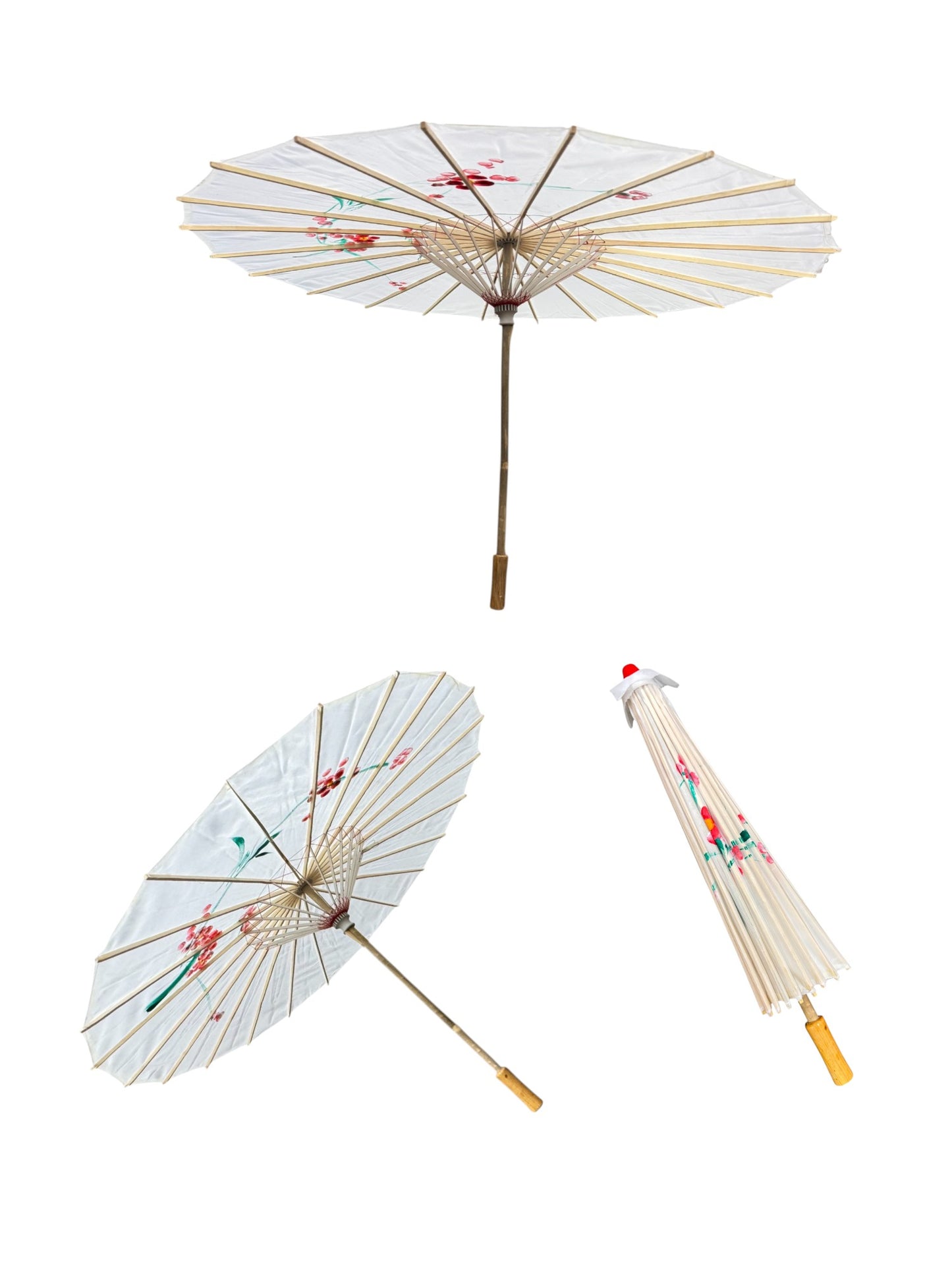 Traditional Floral Sunshade Oil Cloth Paper Umbrella UM5044 (12PC)