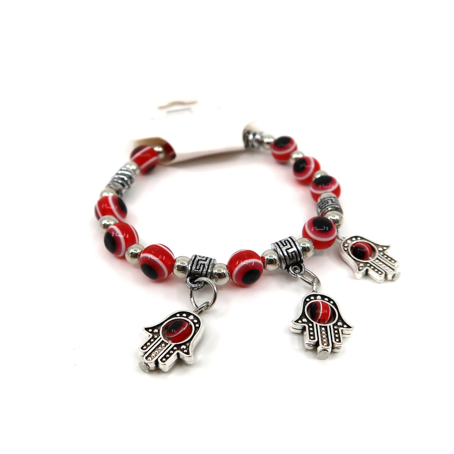 Hamsa Charm Evil Eye Ball Bracelet BC0414-8 (12PC)