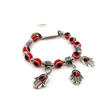 Hamsa Charm Evil Eye Ball Bracelet BC0414-8 (12PC)