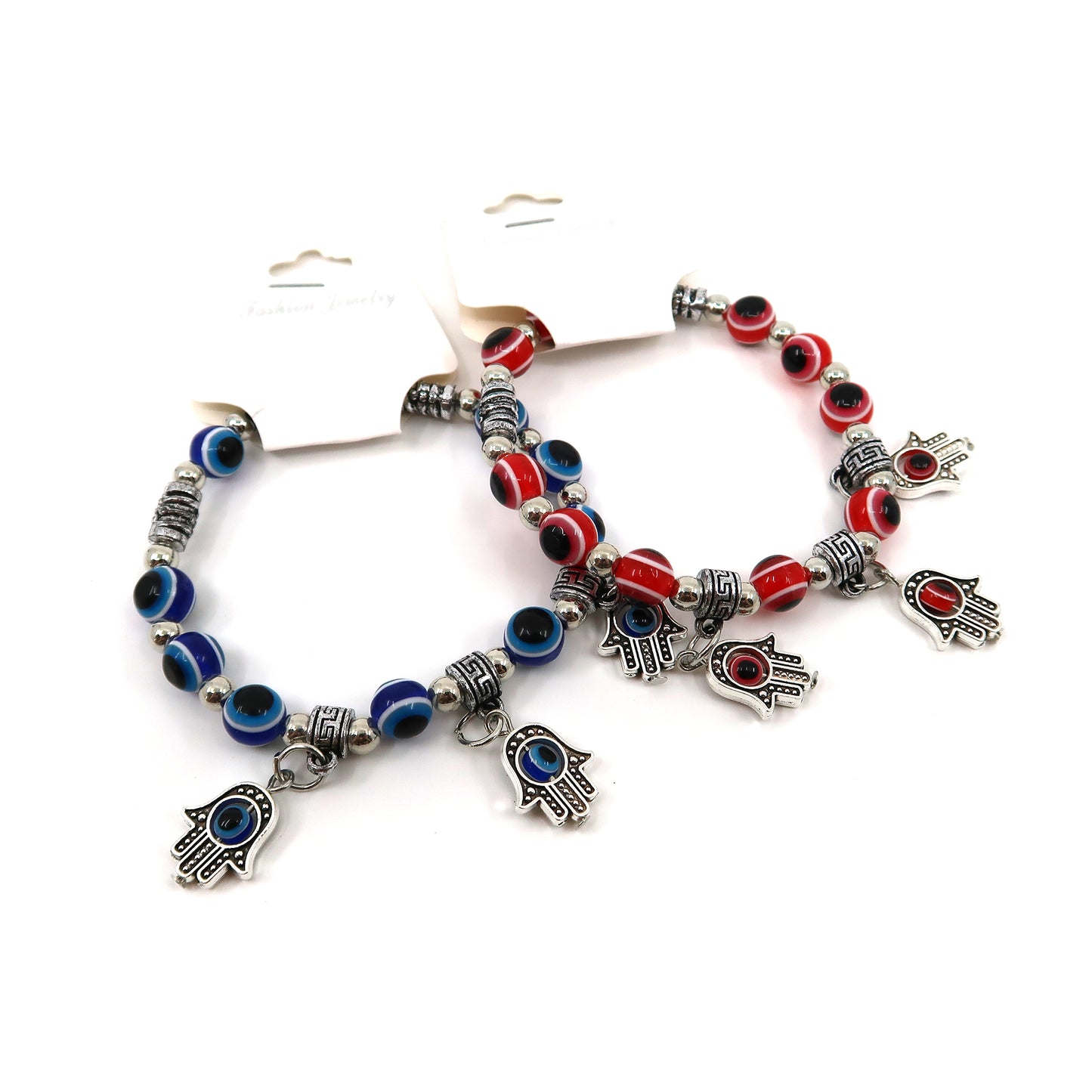 Hamsa Charm Evil Eye Ball Bracelet BC0414-8 (12PC)