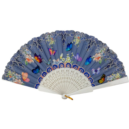 Peony Floral Butterfly Hand Held Folding Fan FN0379 (12PC)