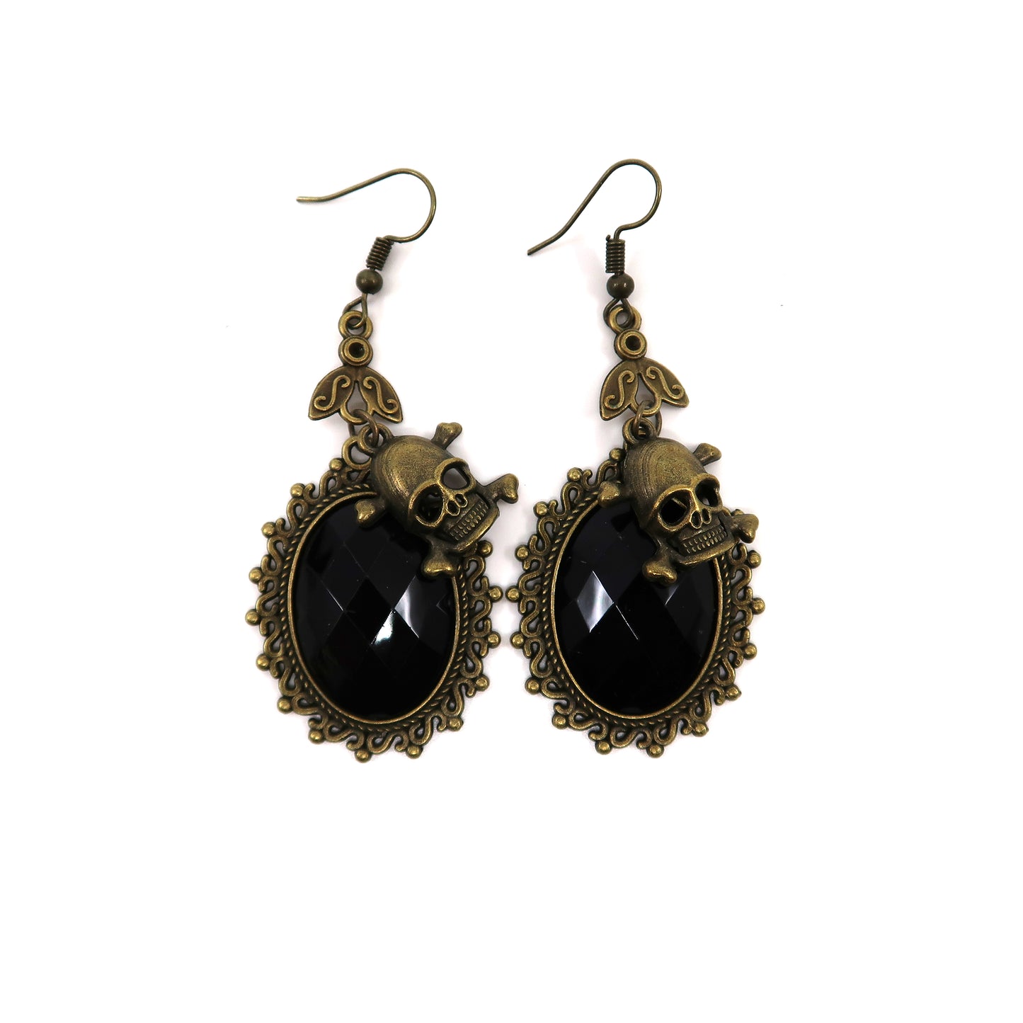 Color Stone Skull Earring ER2826-78 (12PC)