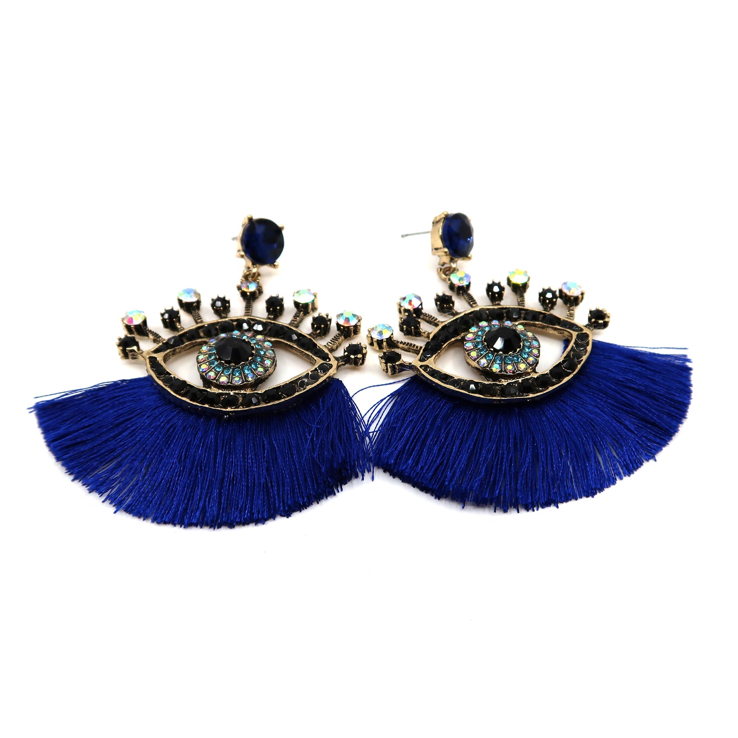 Evil Eye Tassel Earring ER904-16 (12PCS)