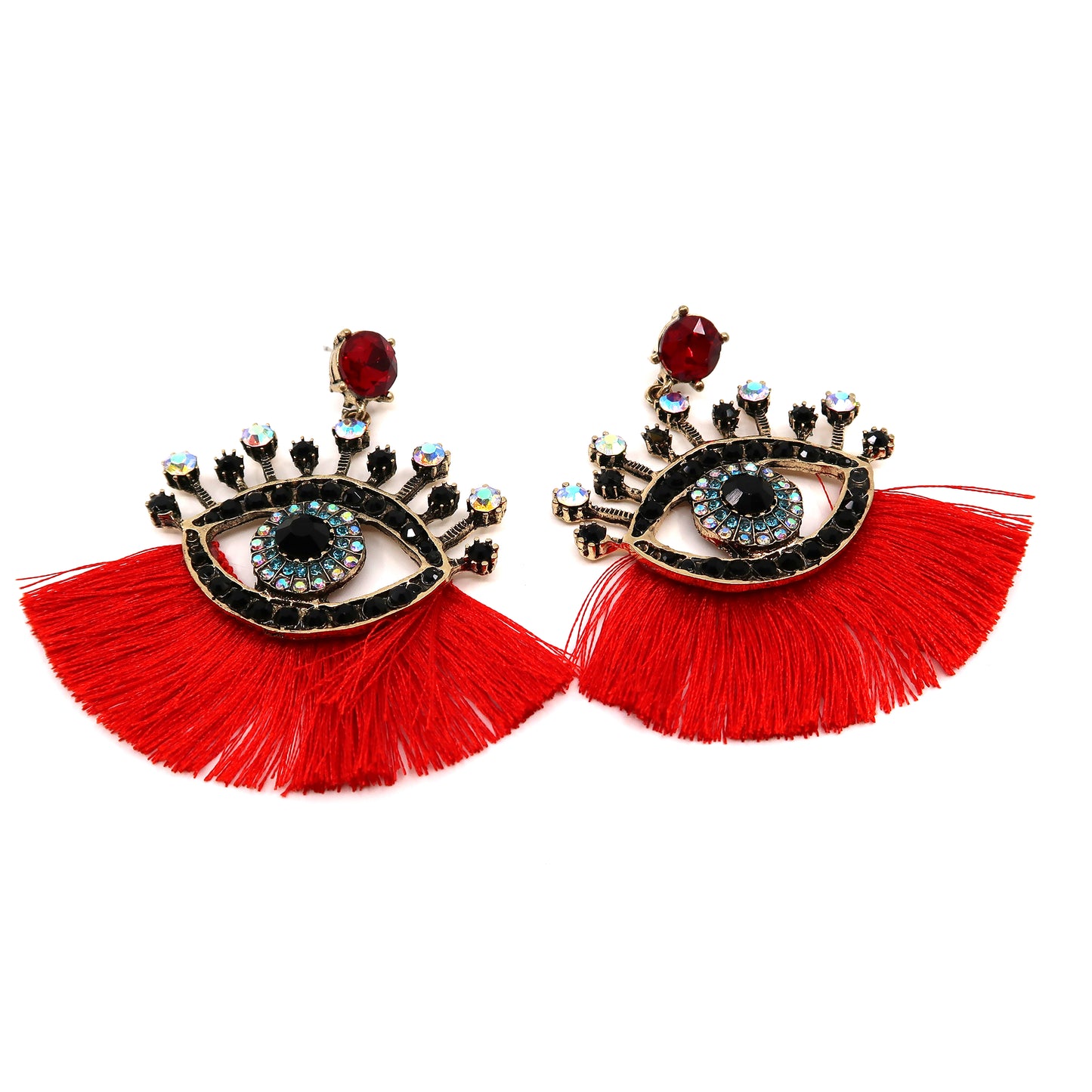 Evil Eye Tassel Earring ER904-16 (12PCS)