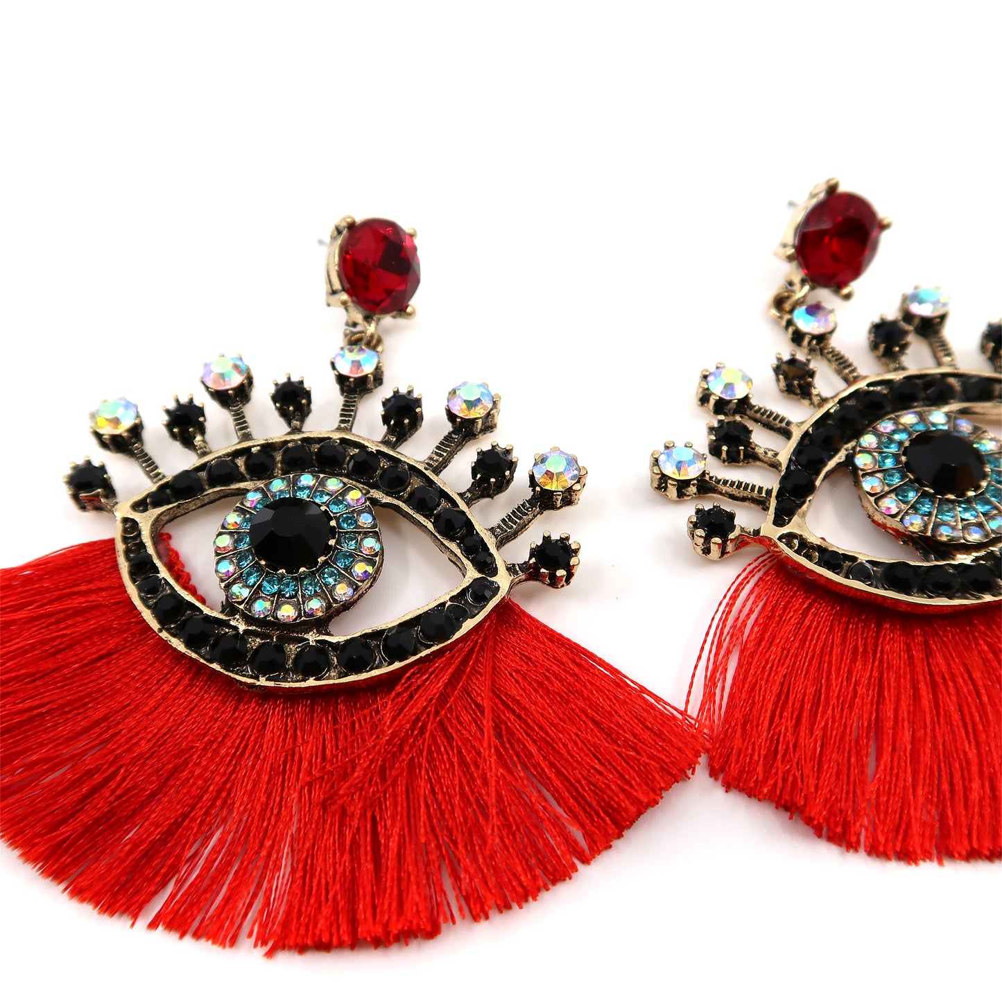 Evil Eye Tassel Earring ER904-16 (12PCS)