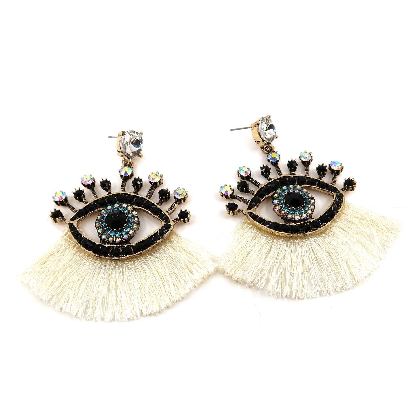 Evil Eye Tassel Earring ER904-16 (12PCS)