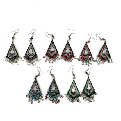 Color Stone Rhombus Earring ER904-24 (12PC)