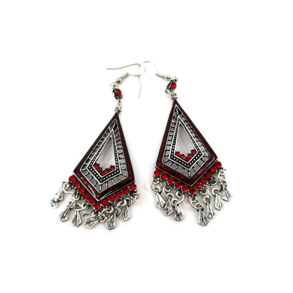 Color Stone Rhombus Earring ER904-24 (12PC)
