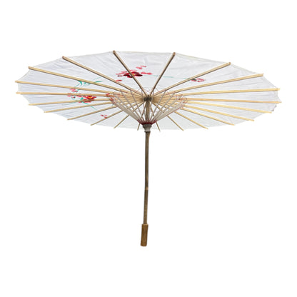 Traditional Floral Sunshade Oil Cloth Paper Umbrella UM5044 (12PC)