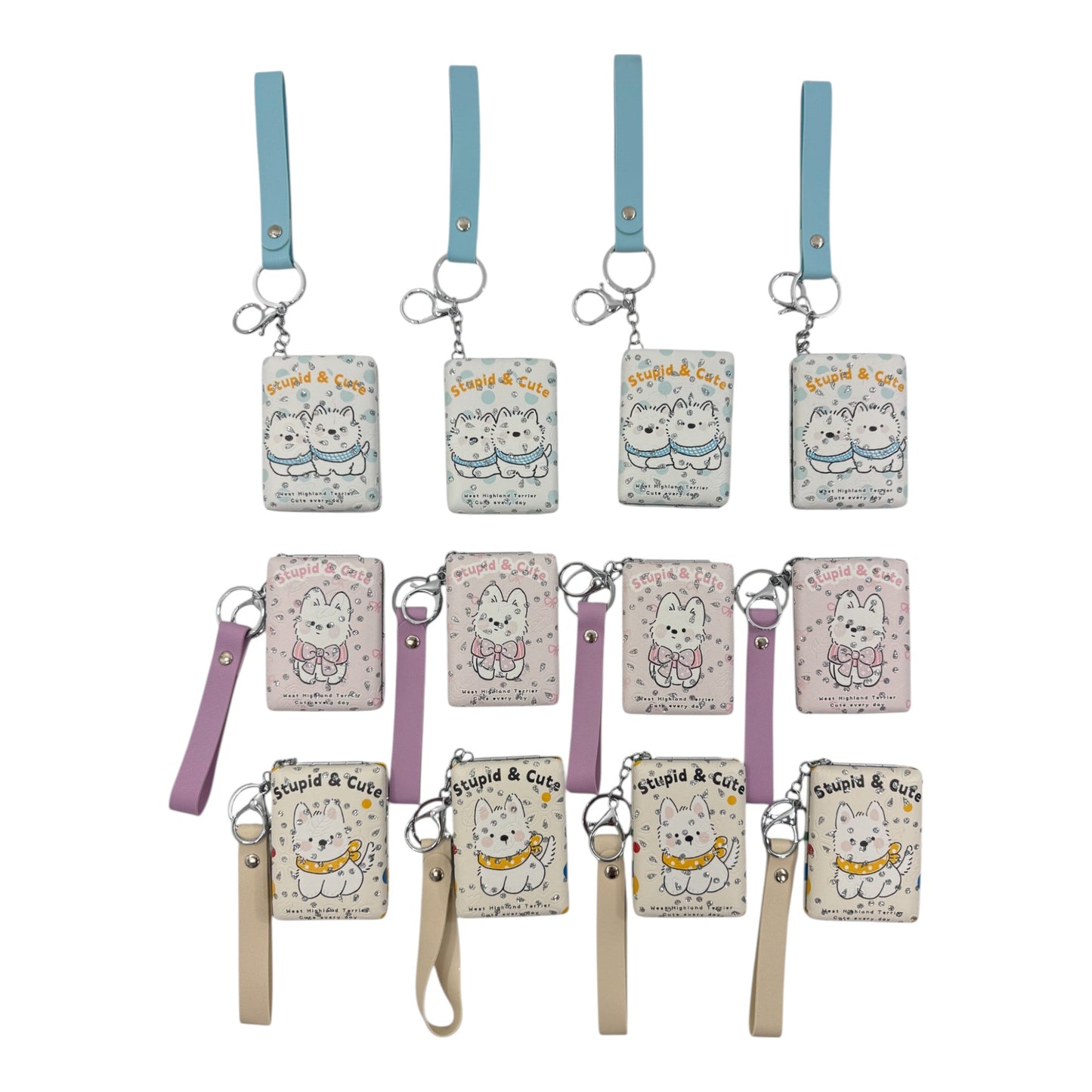 Cute Puppy Animal Mirror Key Chain MR5311-15 (12PC)