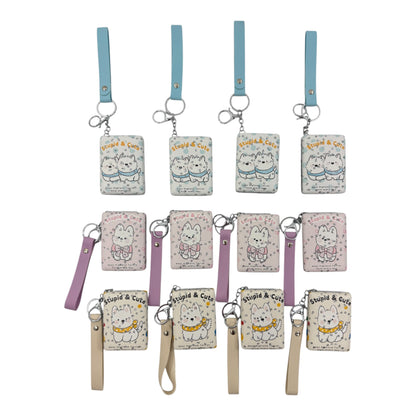 Cute Puppy Animal Mirror Key Chain MR5311-15 (12PC)