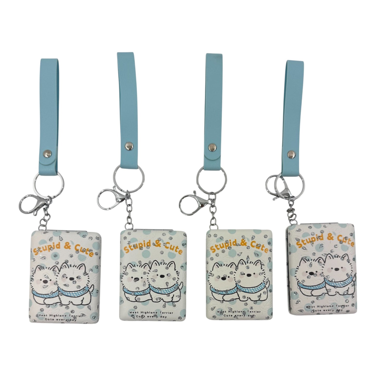 Cute Puppy Animal Mirror Key Chain MR5311-15 (12PC)