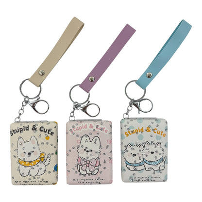 Cute Puppy Animal Mirror Key Chain MR5311-15 (12PC)
