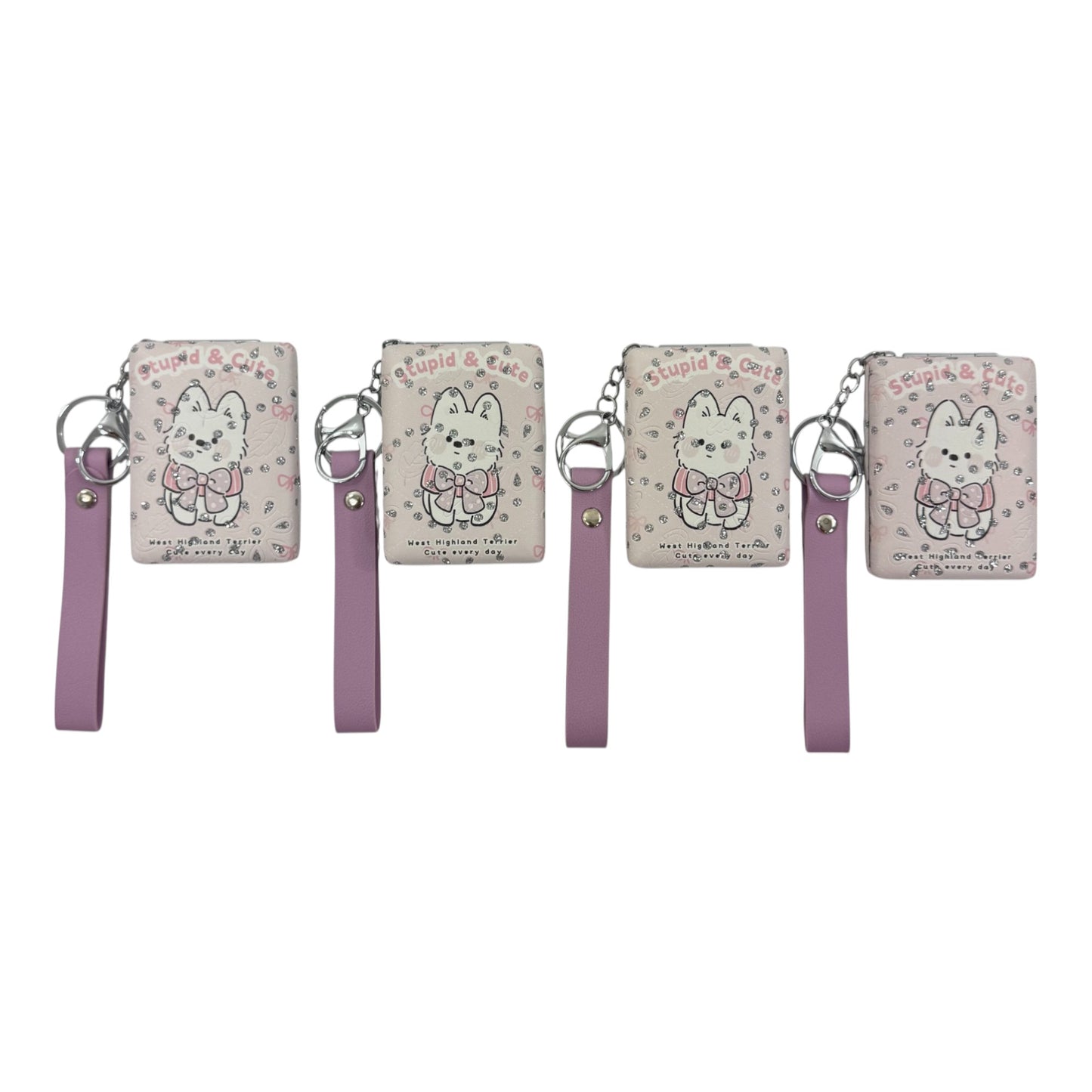 Cute Puppy Animal Mirror Key Chain MR5311-15 (12PC)