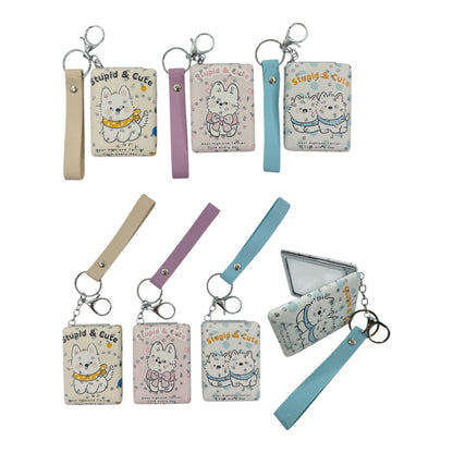 Cute Puppy Animal Mirror Key Chain MR5311-15 (12PC)