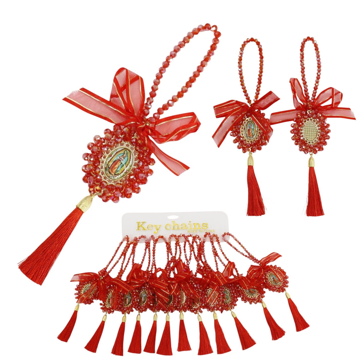 Guadalupe Car Rear Mirror Hang Accessory CH220RD (12PC)