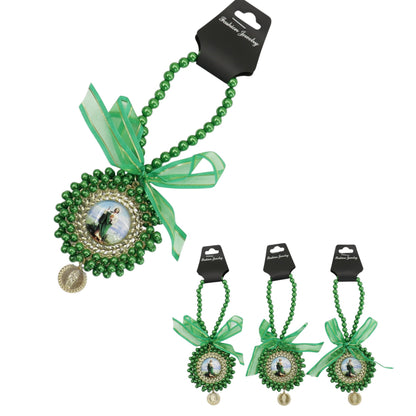 San Judas Car Rear Mirror Hang Accessory CH222GR (12PC)