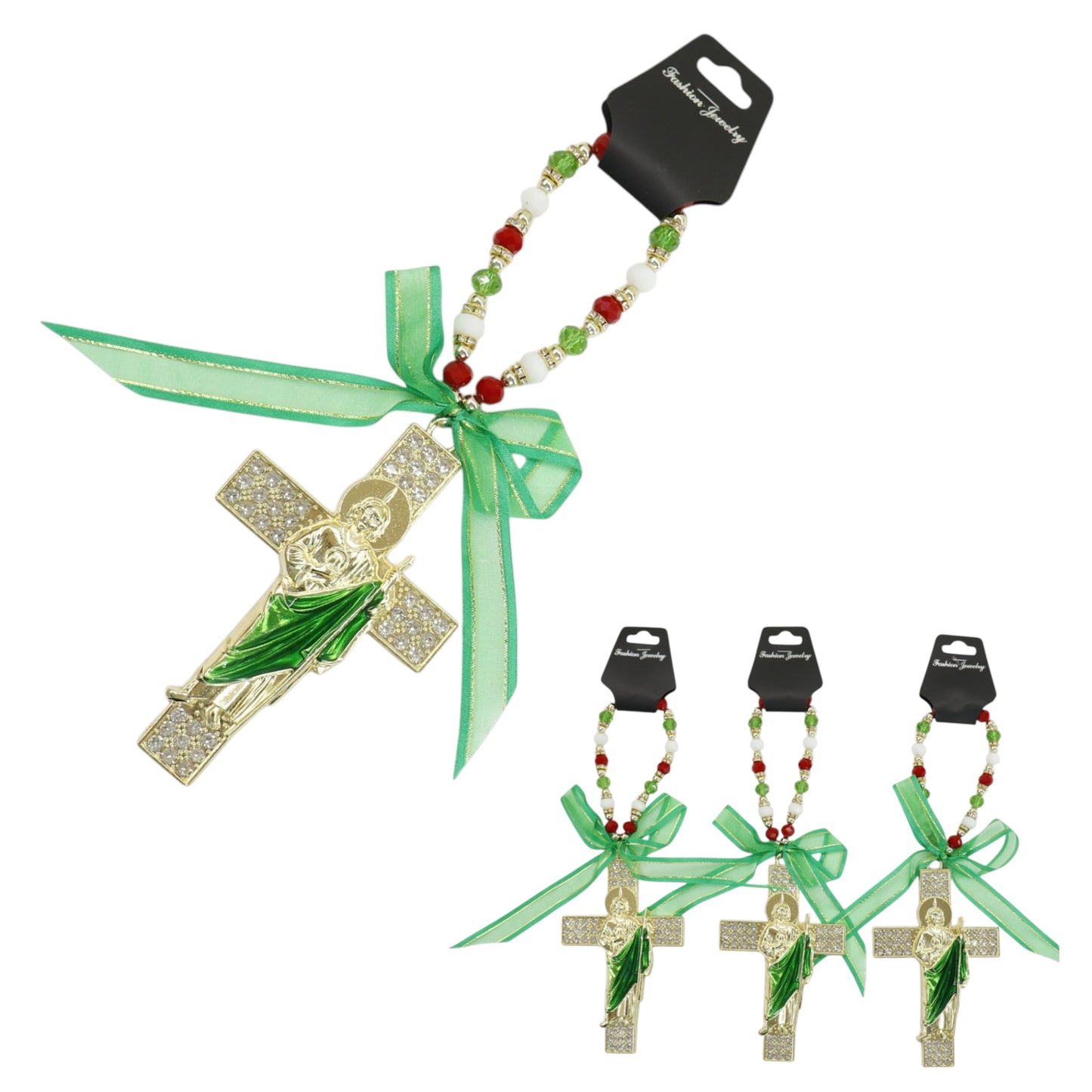 Cross Car Rear Mirror Hang Accessory CH223GR (12PC)