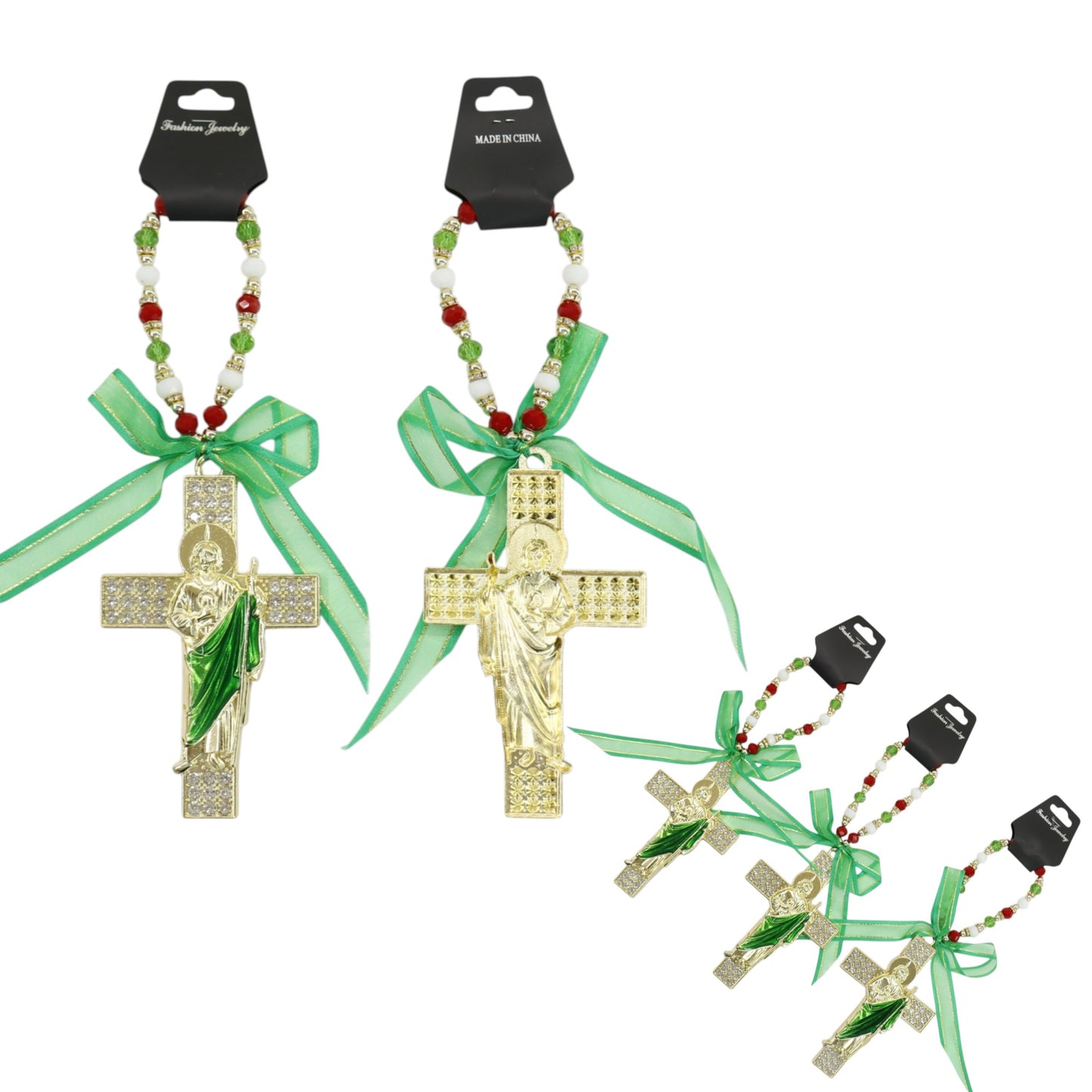 Cross Car Rear Mirror Hang Accessory CH223GR (12PC)