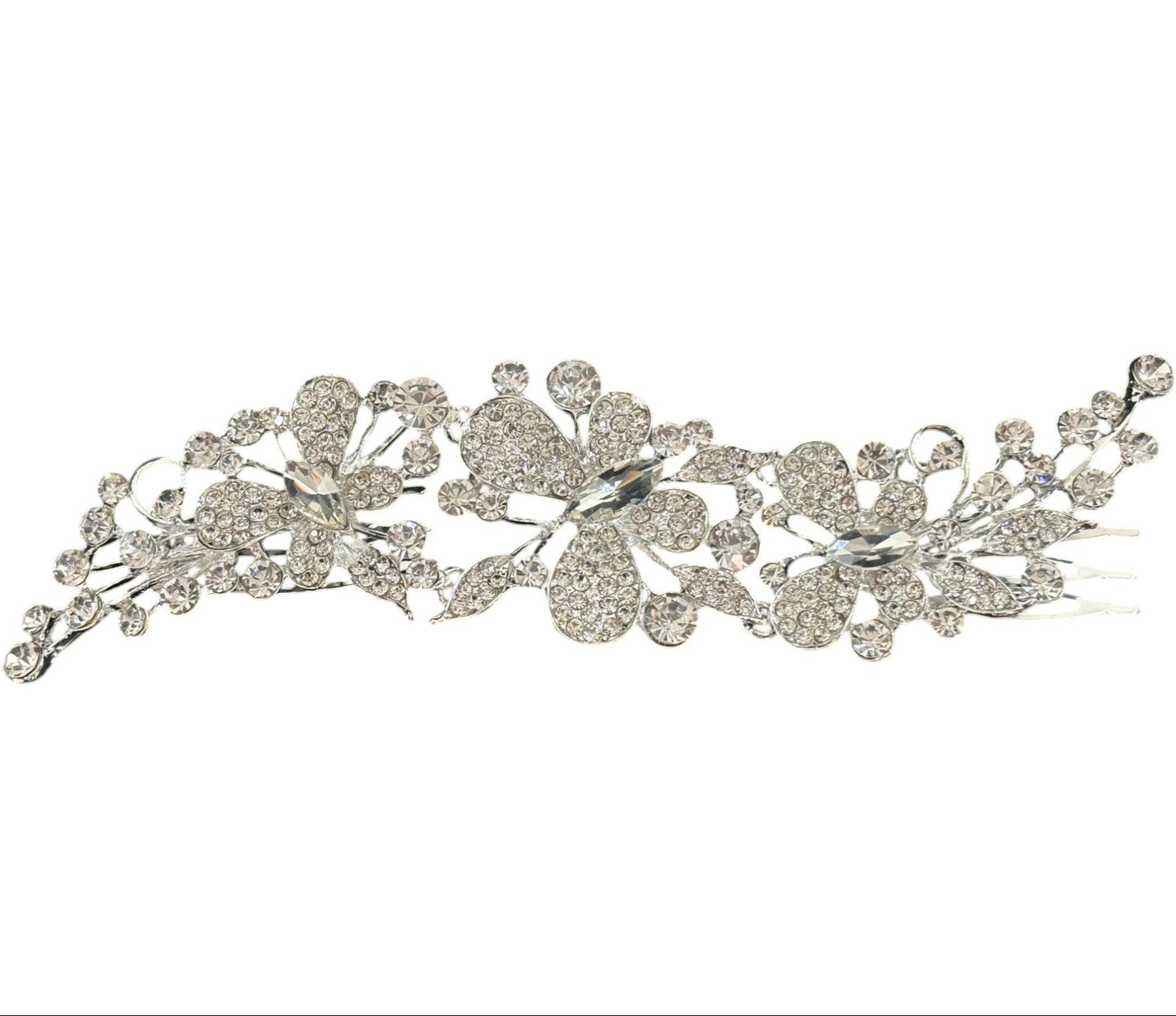 Crystal Butterfly Tiara Hair Comb JC628 (1PC)