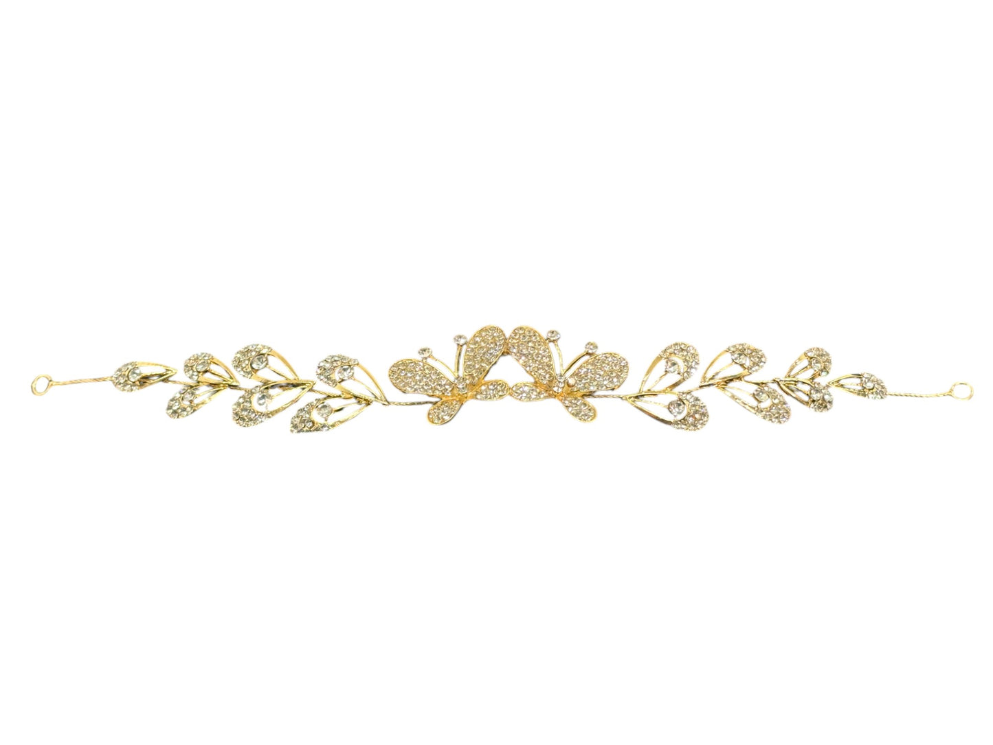 Crystal Butterfly Thin Tiara Hair Comb Pin JC631 (1PC)