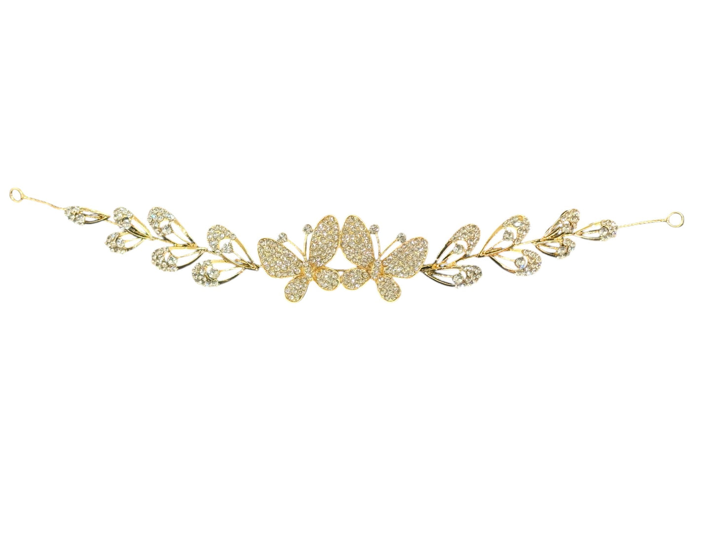 Crystal Butterfly Thin Tiara Hair Comb Pin JC631 (1PC)
