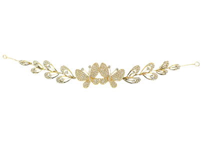 Crystal Butterfly Thin Tiara Hair Comb Pin JC631 (1PC)