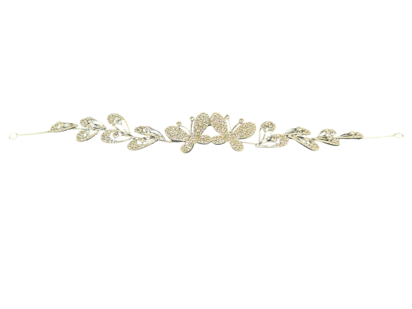 Crystal Butterfly Thin Tiara Hair Comb Pin JC631 (1PC)