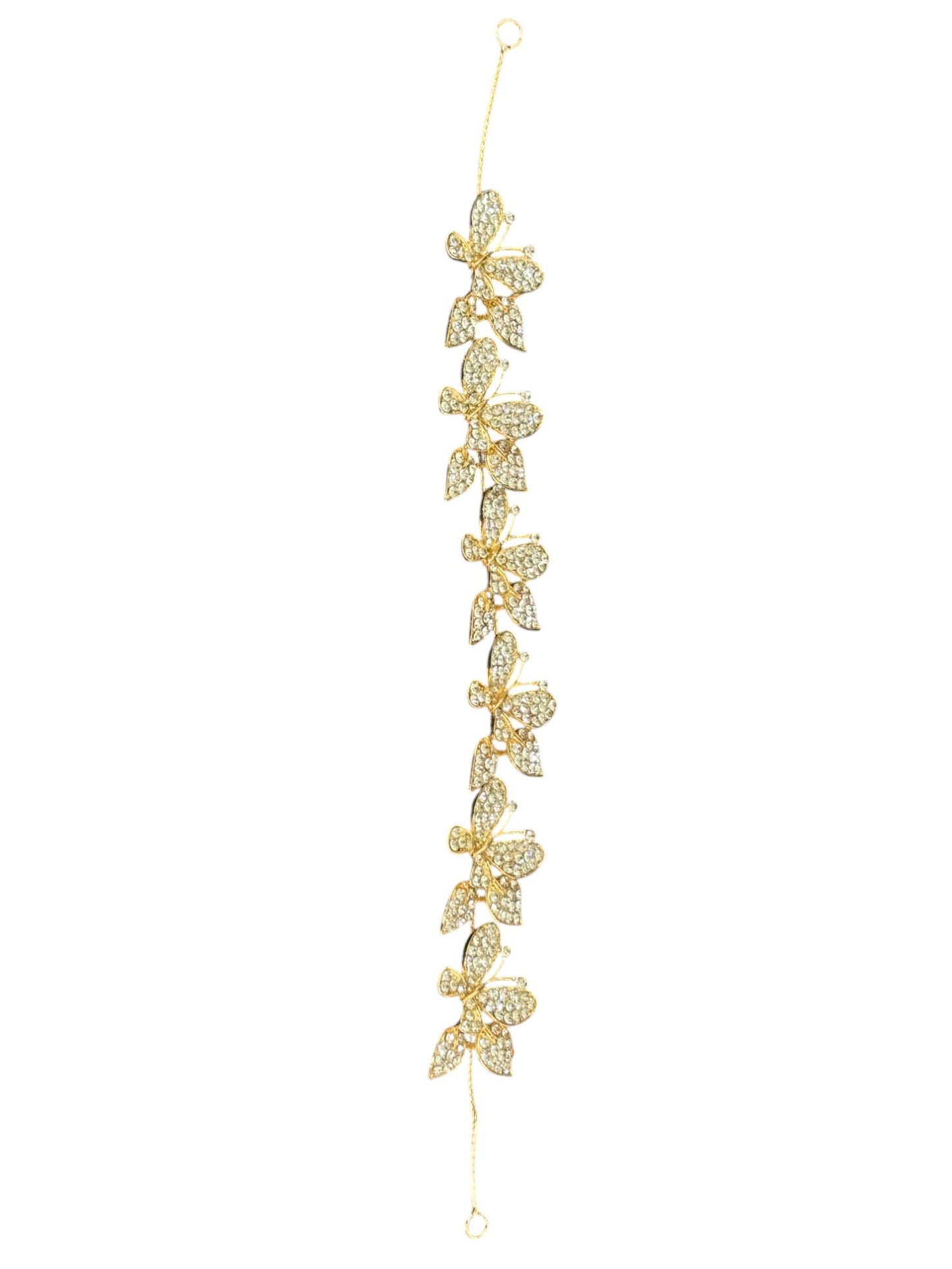 Crystal Small Butterfly Thin Tiara Hair Comb Pin JC633 (1PC)
