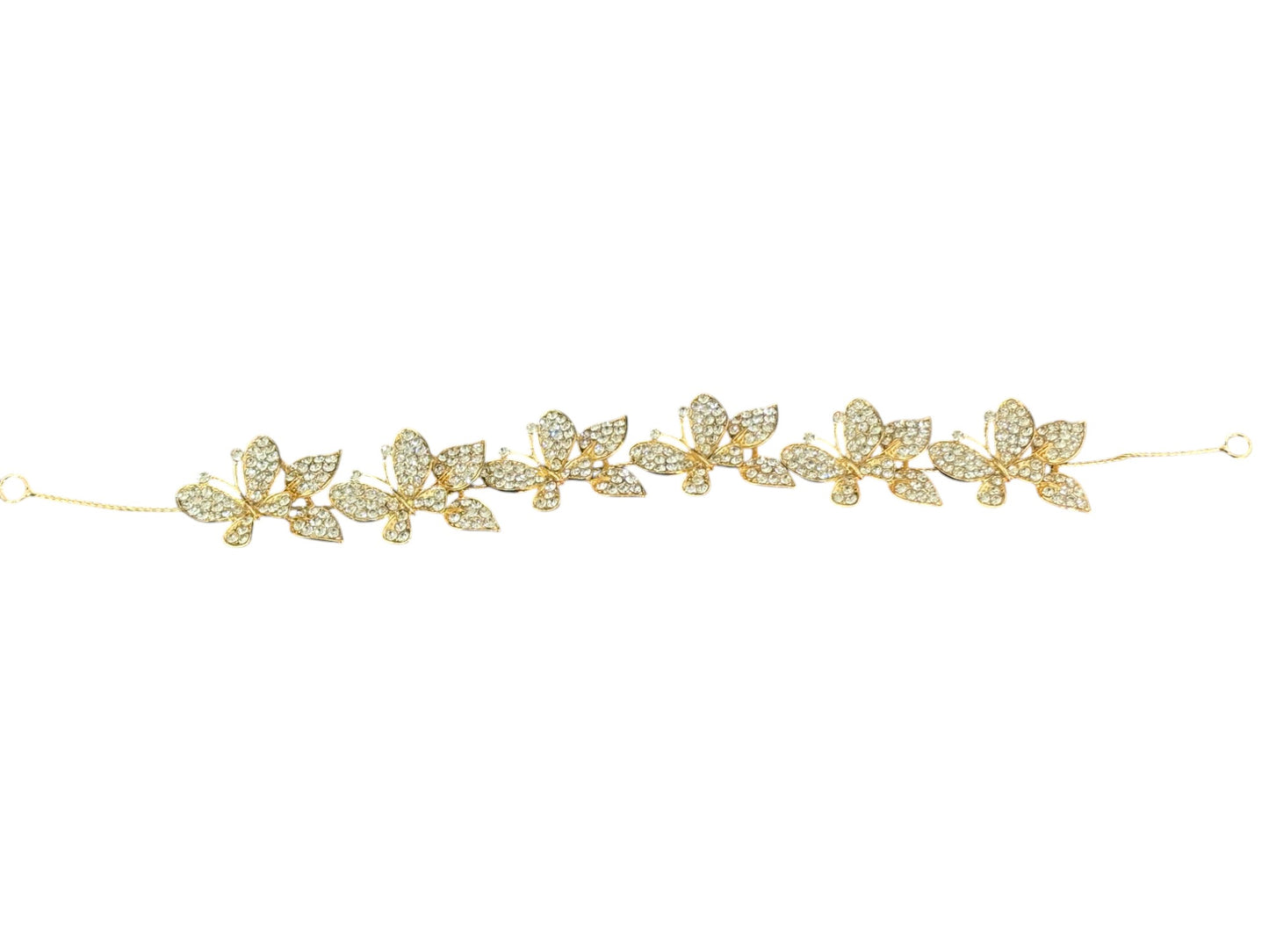 Crystal Small Butterfly Thin Tiara Hair Comb Pin JC633 (1PC)
