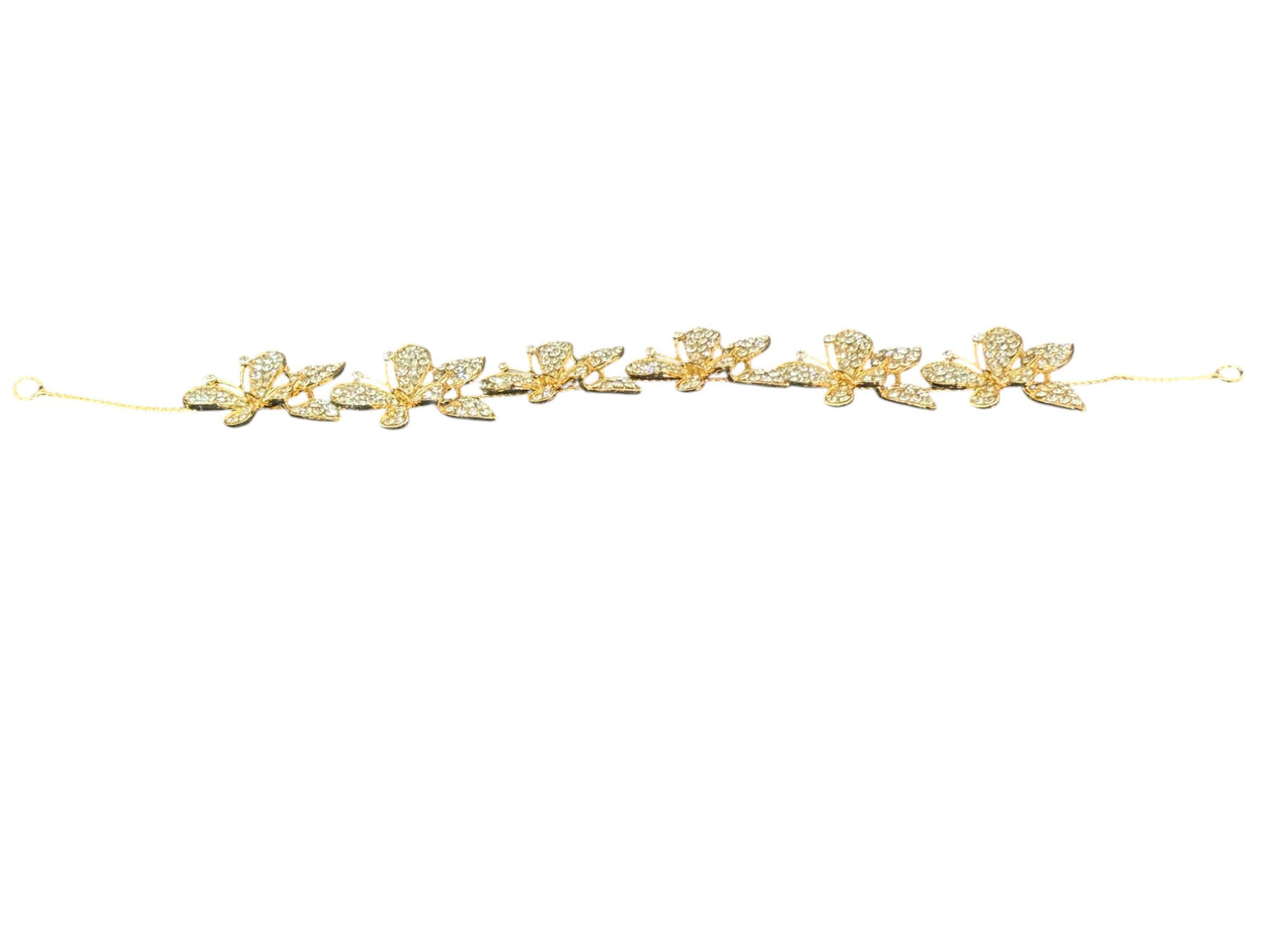 Crystal Small Butterfly Thin Tiara Hair Comb Pin JC633 (1PC)