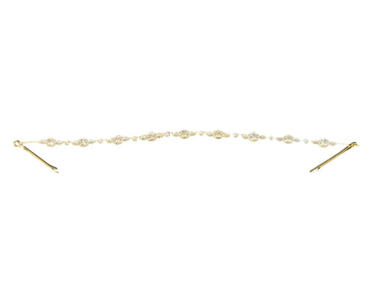 Crystal Blossom Branch Thin Tiara Hair Pin JC639 (3PC)