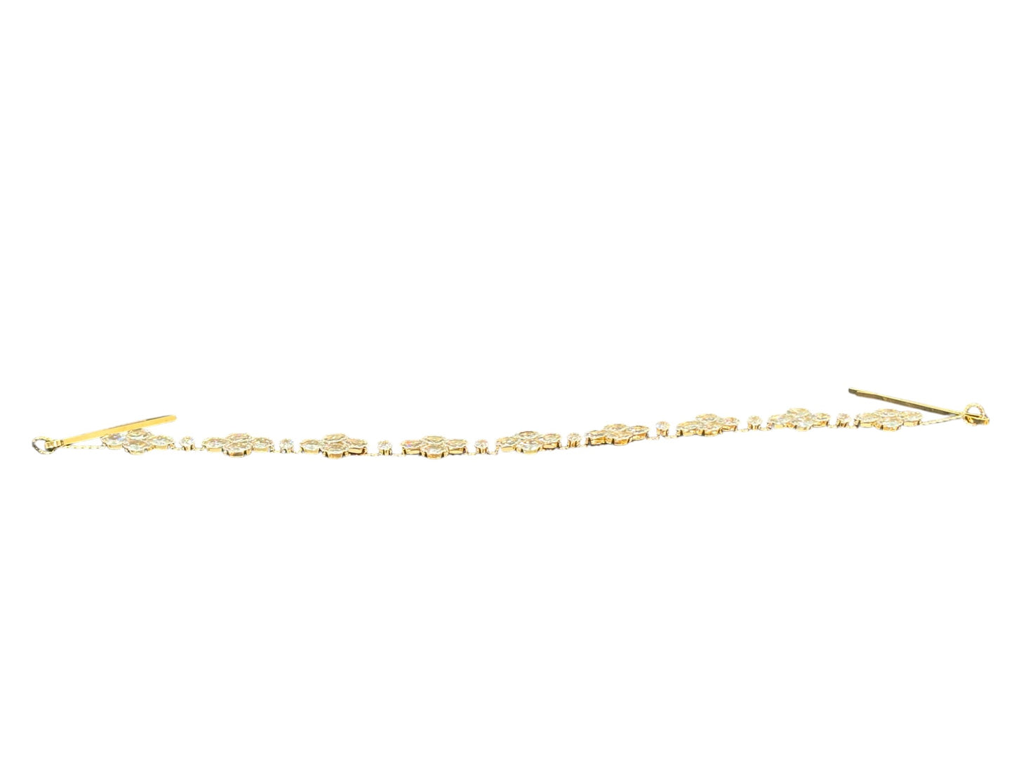 Crystal Blossom Branch Thin Tiara Hair Pin JC639 (3PC)