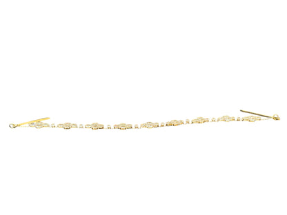 Crystal Blossom Branch Thin Tiara Hair Pin JC639 (3PC)