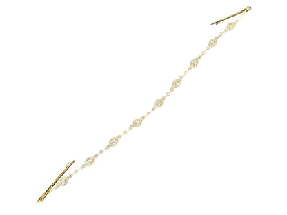 Crystal Blossom Branch Thin Tiara Hair Pin JC639 (3PC)