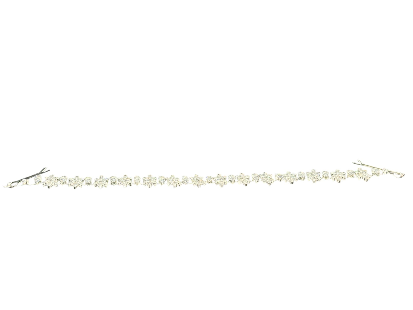 Crystal Blossom Branch Leaves Thin Tiara Hair Pin JC641 (1PC)