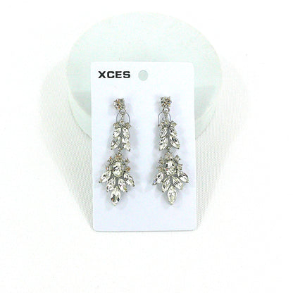 Oval Crystal Drop Bridal Earring JE7308 (1PAIR)