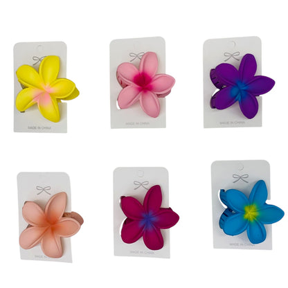 Hawaiian Flower Hair Claw Clip JH5829-22 (12PC)