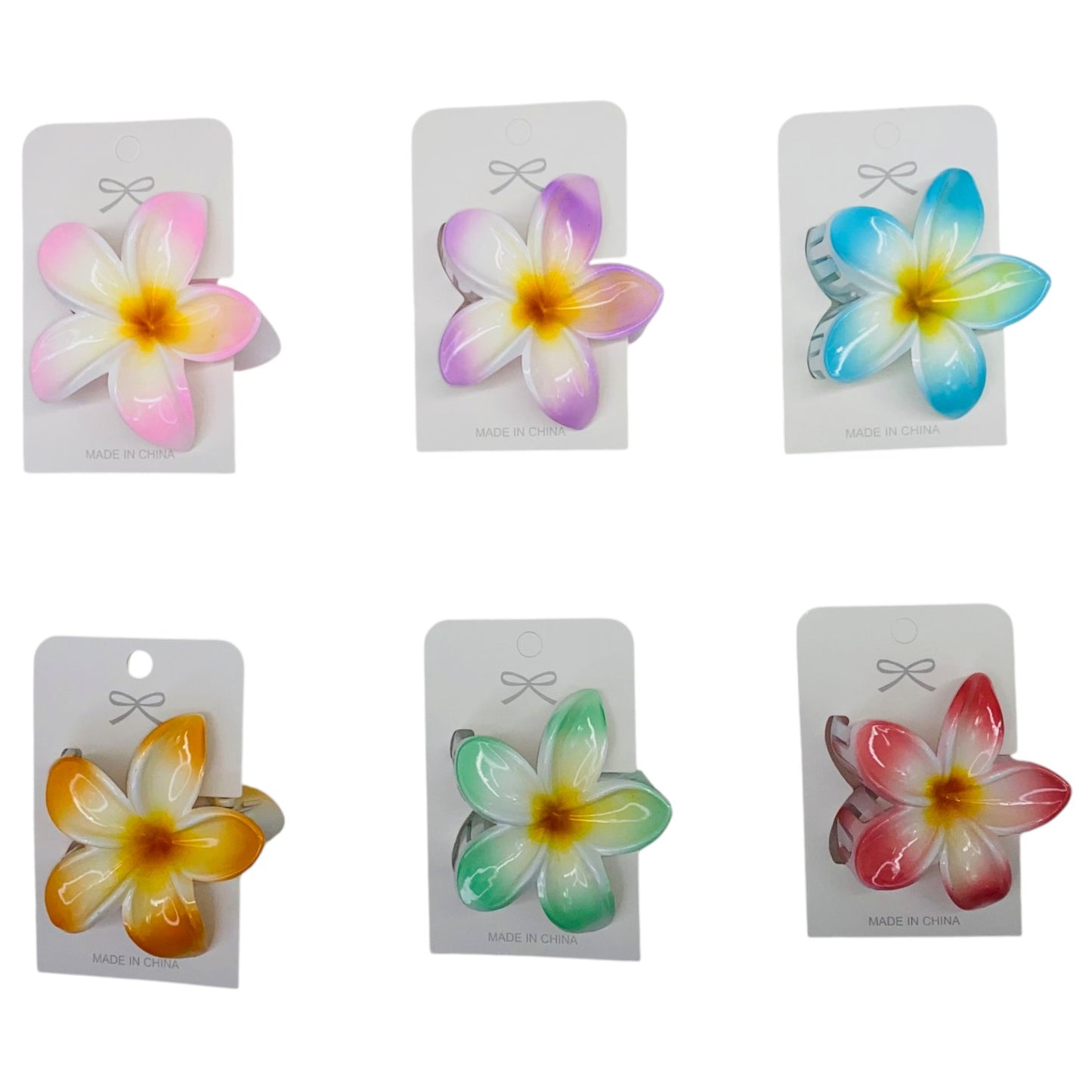 Hawaiian Flower Hair Claw Clip JH5829-41 (12PC)
