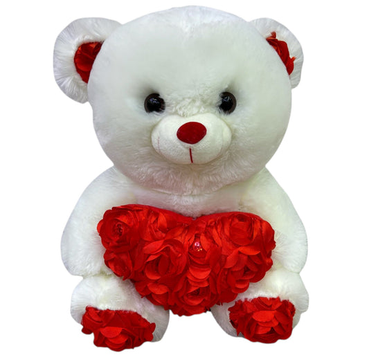 Rose Heart Bear Plush JT41115-20 (12PC)