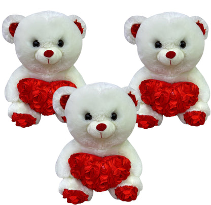 Rose Heart Bear Plush JT41115-20 (12PC)